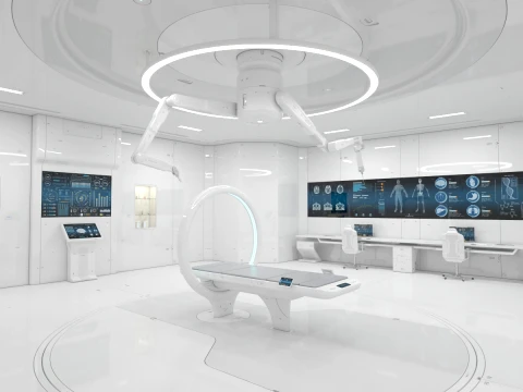 Sci-Fi Laboratory and Corridor 3D Model