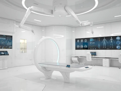 Sci-Fi Laboratory and Corridor 3D Model