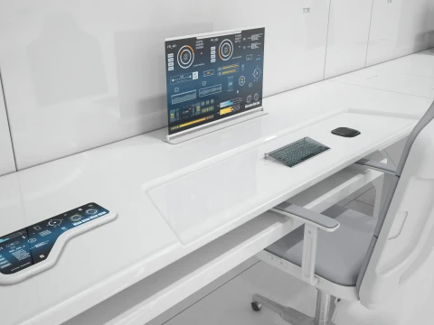 Sci-Fi Laboratory and Corridor 3D Model