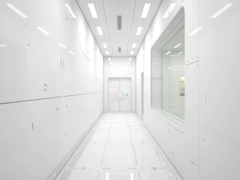 Sci-Fi Laboratory and Corridor 3D Model