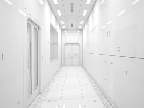 Sci-Fi Laboratory and Corridor 3D Model