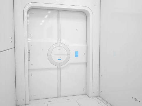 Sci-Fi Laboratory and Corridor 3D Model