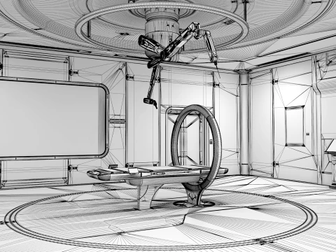 Sci-Fi Laboratory and Corridor 3D Model