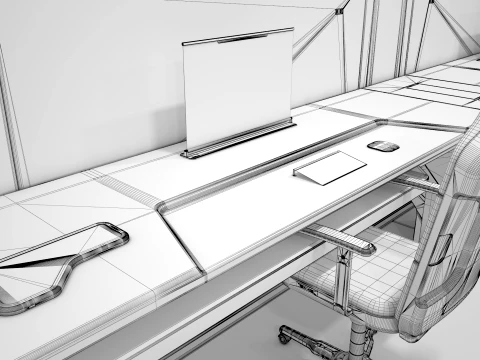 Sci-Fi Laboratory and Corridor 3D Model