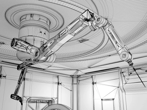 Sci-Fi Laboratory and Corridor 3D Model