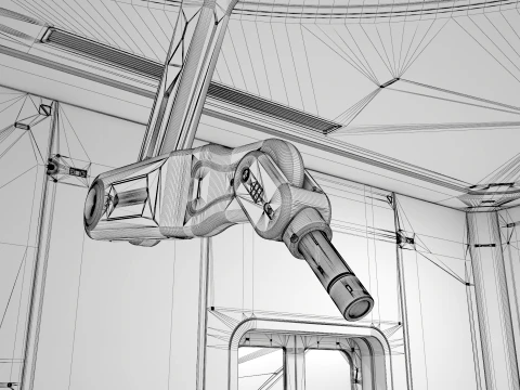 Sci-Fi Laboratory and Corridor 3D Model