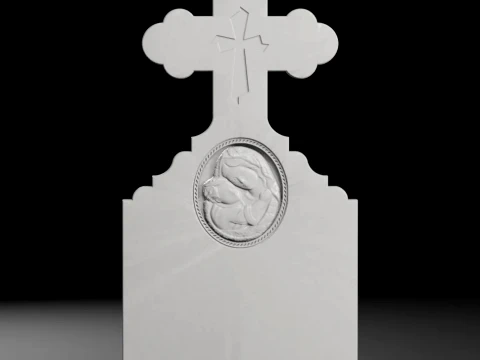 Harmony Headstone C - Tombstone STL for CNC 600x1300mm 3D Print Model