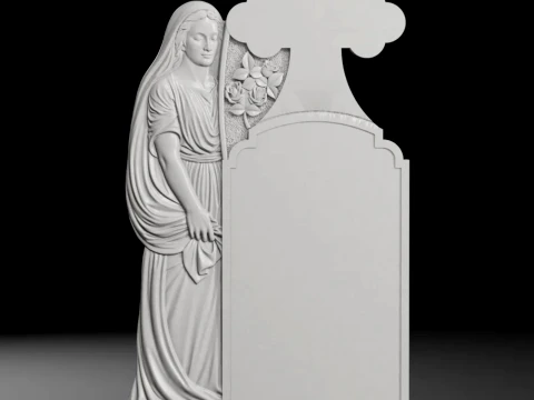Trefoil Cross with Virgin Mary and Jesus STL 700x1400x80mm 3D Принт Модель