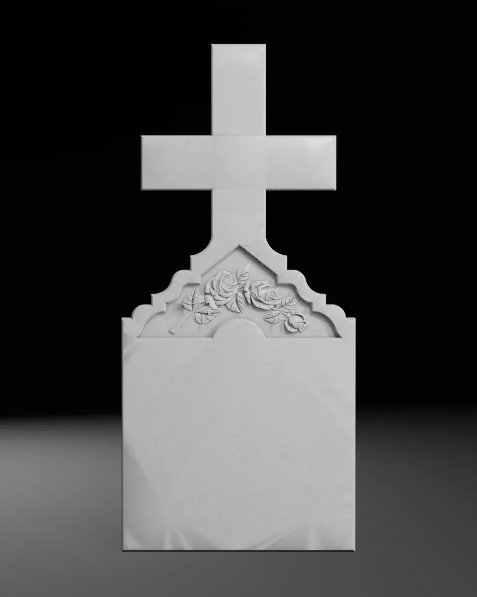 Harmony Headstone D - Tombstone STL for CNC 600x1300mm 3D Print Model .c4d .max .obj .3ds .fbx .stl .blend 