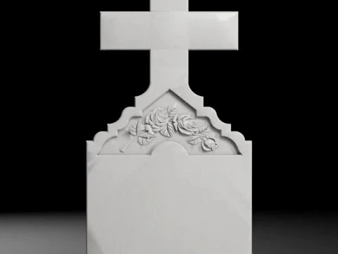 Harmony Headstone D - Tombstone STL for CNC 600x1300mm 3D printmodel