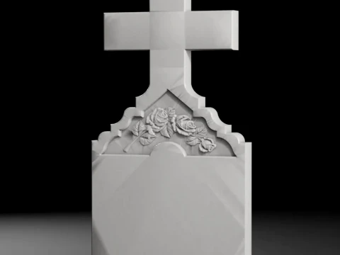 Harmony Headstone D - Tombstone STL for CNC 600x1300mm 3D Print Model