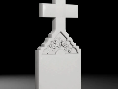Harmony Headstone D - Tombstone STL for CNC 600x1300mm 3D Print Model