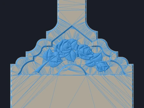 Harmony Headstone D - Tombstone STL for CNC 600x1300mm 3D Print Model