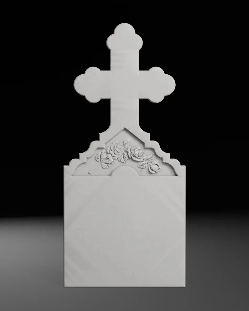 Harmony Headstone A - Tombstone STL for CNC 600x1300mm 3D Print Model .c4d .max .obj .3ds .fbx .stl .blend 