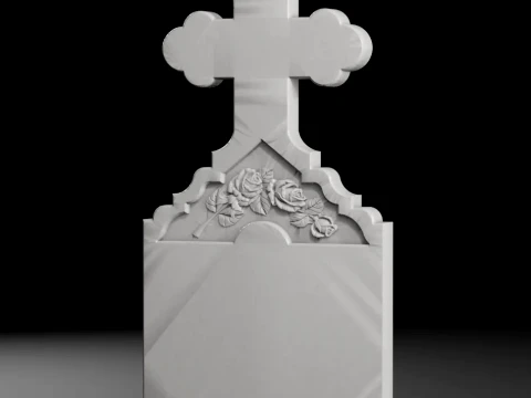 Harmony Headstone A - Tombstone STL for CNC 600x1300mm 3D Print Model