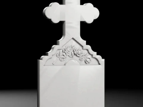 Harmony Headstone A - Tombstone STL for CNC 600x1300mm 3D Print Model
