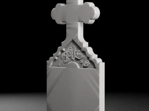 Harmony Headstone A - Tombstone STL for CNC 600x1300mm 3D Print Model