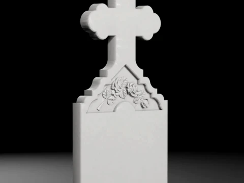 Harmony Headstone A - Tombstone STL for CNC 600x1300mm 3D Print Model