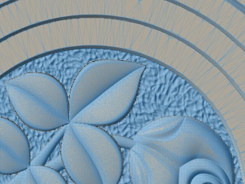 Cross with Rose and Candles - Tombstone STL for CNC 600x1400mm 3D Print Model