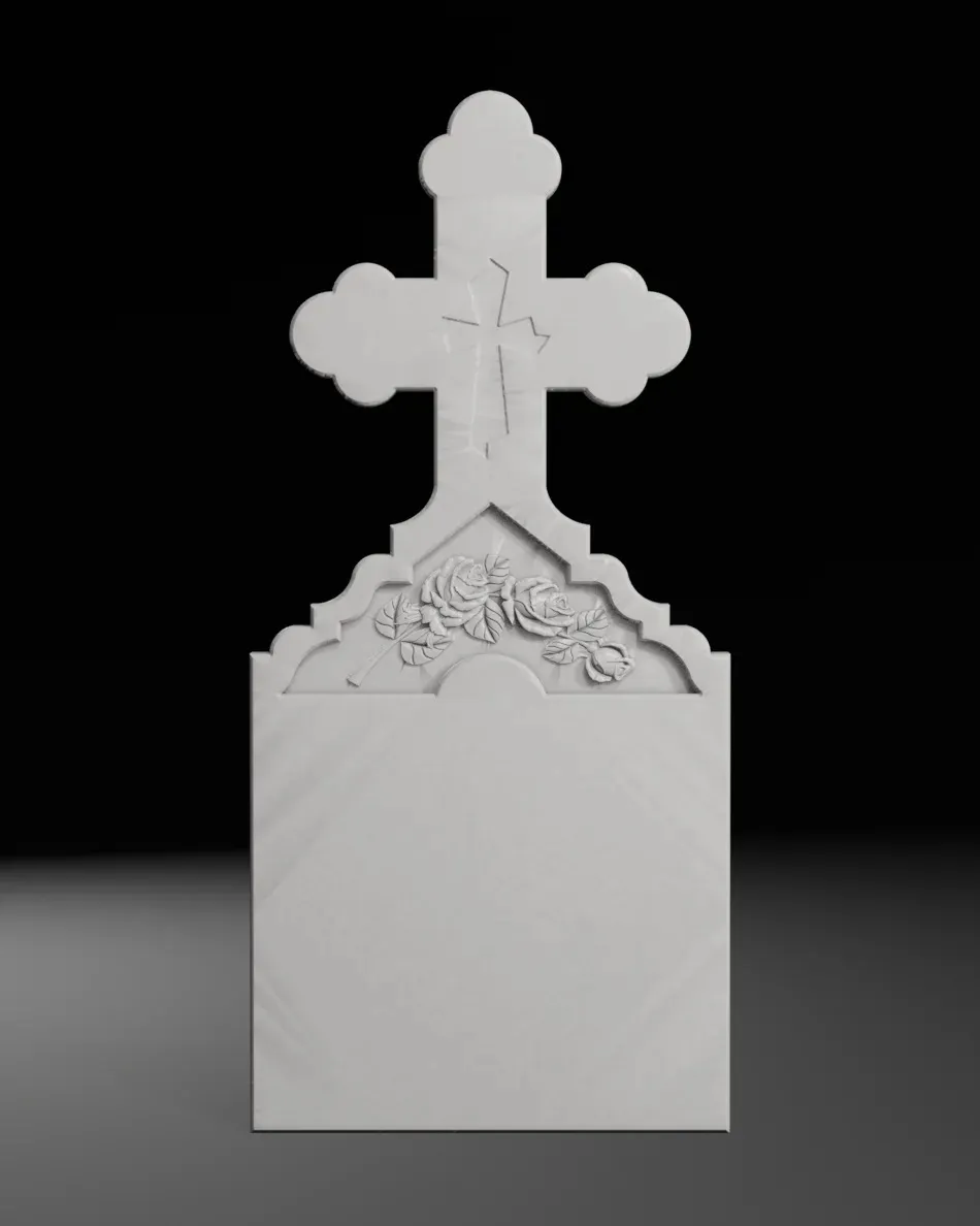 Harmony Headstone B - Tombstone STL for CNC 600x1300mm 3D Print Model .c4d .max .obj .3ds .fbx .stl .blend 