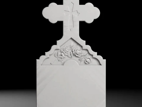 Harmony Headstone B - Tombstone STL for CNC 600x1300mm 3D printmodel