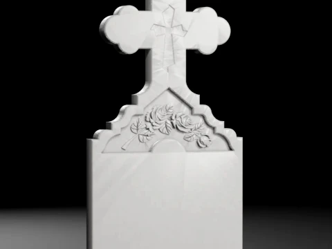 Harmony Headstone B - Tombstone STL for CNC 600x1300mm 3D Print Model