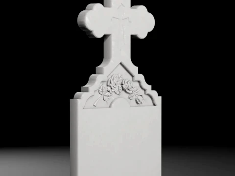 Harmony Headstone B - Tombstone STL for CNC 600x1300mm 3D Print Model