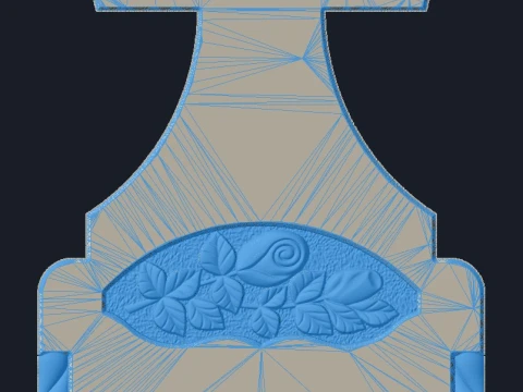 Pointed-Top Cross - Tombstone STL for CNC 600x1300mm 3D Print Model