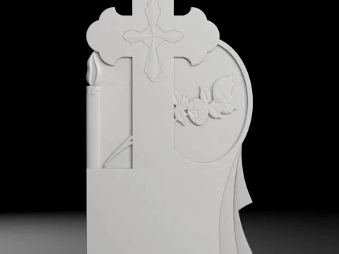Serenity Headstone D - Tombstone STL for CNC 600x1300mm 3D printmodel