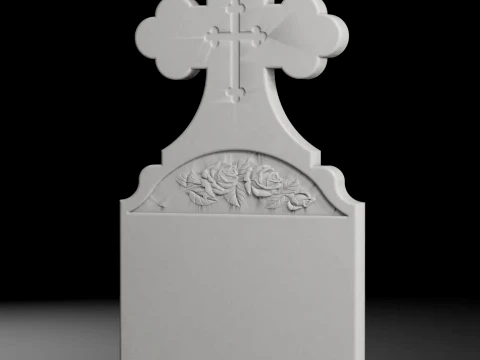 Eternity Headstone C - Tombstone STL for CNC 600x1200mm 3D Print Model