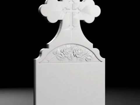 Eternity Headstone C - Tombstone STL for CNC 600x1200mm 3D Print Model