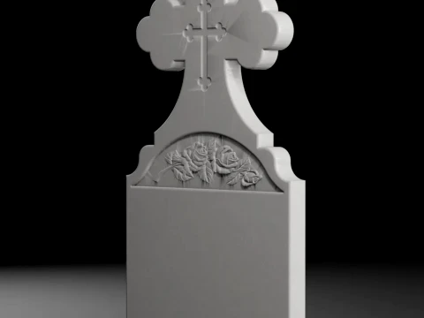 Eternity Headstone C - Tombstone STL for CNC 600x1200mm 3D Print Model