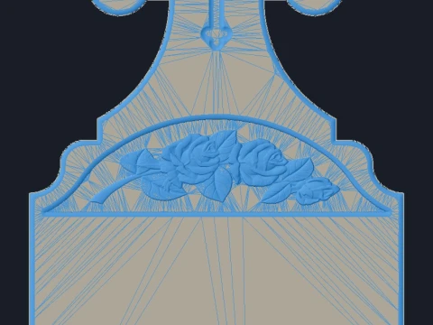 Eternity Headstone C - Tombstone STL for CNC 600x1200mm 3D Print Model