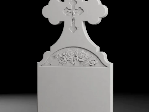 Eternity Headstone B - Tombstone STL for CNC 600x1200mm 3D Print Model