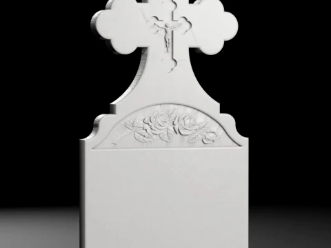 Eternity Headstone B - Tombstone STL for CNC 600x1200mm 3D Print Model