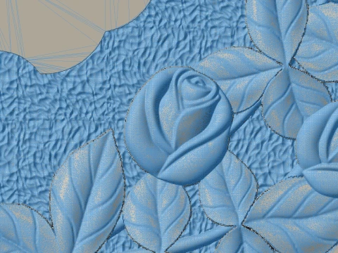 Ornate Cross with Acanthus Scrolls - Tombstone STL for CNC 3D Print Model