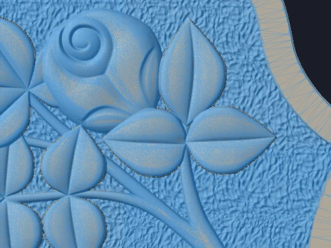 Cross with Roses and Candle - Tombstone STL for CNC 800x1400mm 3D Print Model