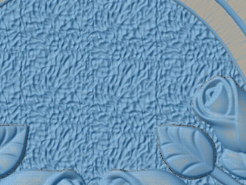 Cross with Columns and Roses Bush-Hammered Tombstone STL 3D Print Model
