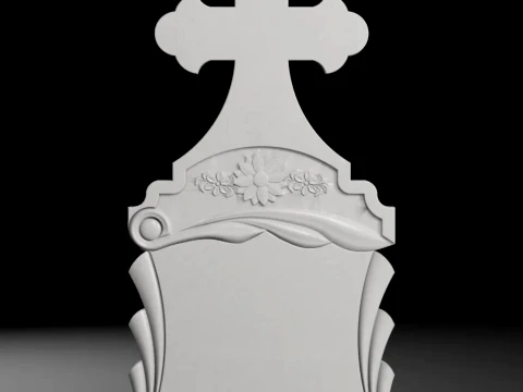 Infinity Headstone B - Tombstone STL for CNC 600x1250mm 3D Print Model