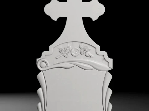 Infinity Headstone - Tombstone STL for CNC 600x1250mm 3D 프린트 모델