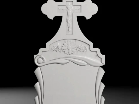 Infinity Headstone A - Tombstone STL for CNC 600x1250mm 3D Print Model