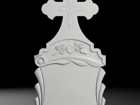 Infinity Headstone D - Tombstone STL for CNC 600x1250mm 3D Print Model
