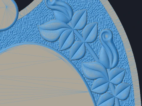 Double Monument with Roses and Cross - Tombstone STL for CNC 3D Print Model