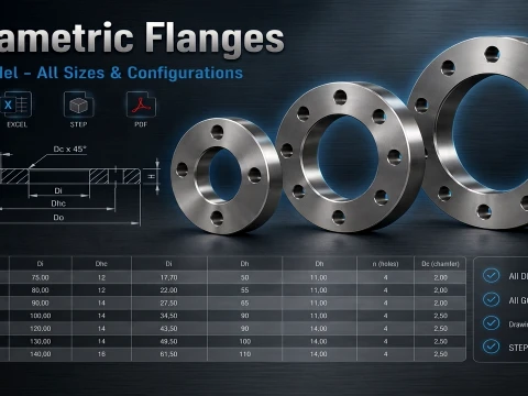Parametric Flanges Modelo 3D