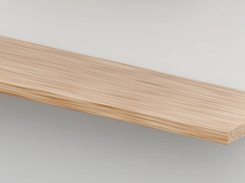 Minimalist Floating Wooden Shelves 3D Model