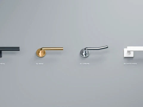 Modern Door Handle Set 3D Model