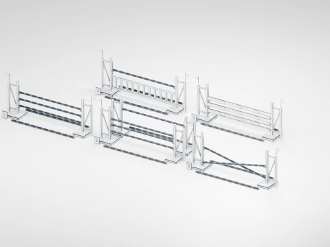 Equestrian Show Jumping Obstacle Set 3D Model