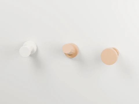 Modern Wall Hooks Pack 3D Model