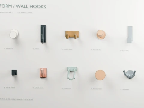 Modern Wall Hooks Pack 3D Model