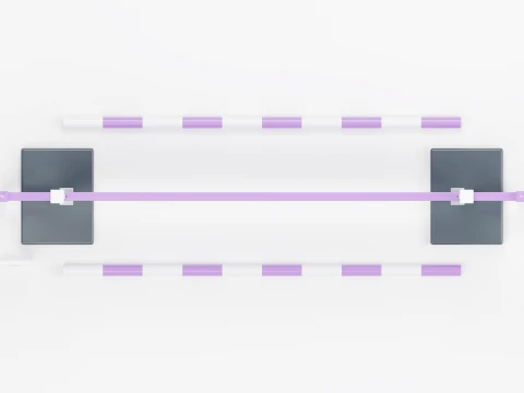 Purple Plank Show Jumping Obstacle 3D Model